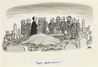 (THE NEW YORKER. TRAVEL. REPUBLICAN. DEATH.)  JOHN JONIK. Group of 3 cartoons.